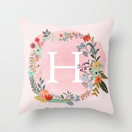 16x16 Initial Letter C Monogram Stone Brick Wall Personalized Throw Pillow Multicolor PersonalizedPillow Co 